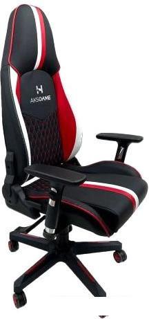 Кресло AksHome Bolid Eco 80349 (белый/черный/красный) - фото 1 - id-p224896065