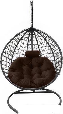 Подвесное кресло Craftmebel Кокон Капля Премиум (коричневый/графит) - фото 1 - id-p225285367