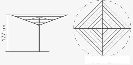 Сушилка для белья Brabantia Essential 323201 40 м (серый металлик) - фото 7 - id-p224978015