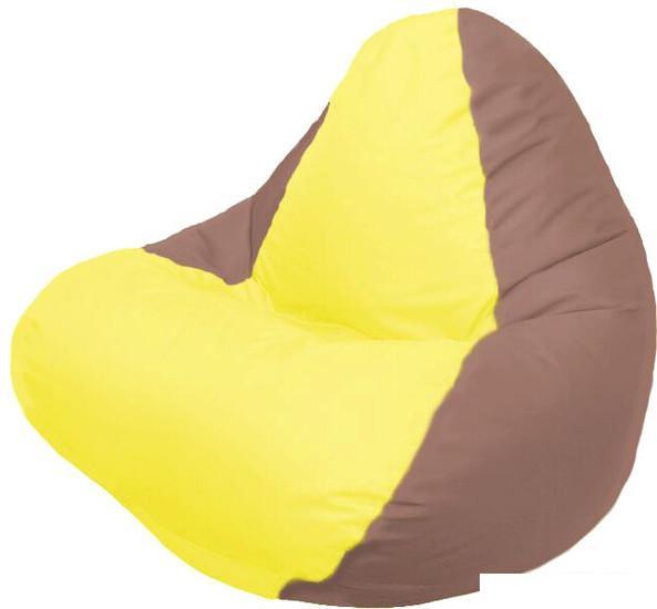 Кресло-мешок Flagman Relax Г4.1-031 (коричневый/желтый) - фото 1 - id-p225159425