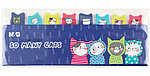 Закладки-разделители бумажные с липким краем M&G 15*53 мм, 8 блоков*20 л., 4 цвета, So Many Cats