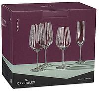 CRYSTALEX CR350101W Набор бокалов для вина WATERFALL 6шт 350мл