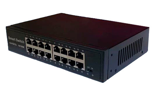 Сетевой хаб - коммутатор LAN - разветвитель RJ45 на 16 портов, 10/100 Мбит/с 556768 - фото 1 - id-p225060217
