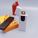 Зажигалка USB пьезозажигалка USB LIGHTER (беспламенная, перезаряжаемая). Белая, фото 10