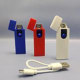 Зажигалка USB пьезозажигалка USB LIGHTER (беспламенная, перезаряжаемая), Синий, фото 2