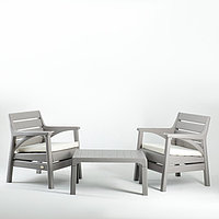 Набор садовой мебели "Барселона" 3 предмета: 2 кресла, стол, цвет серый
