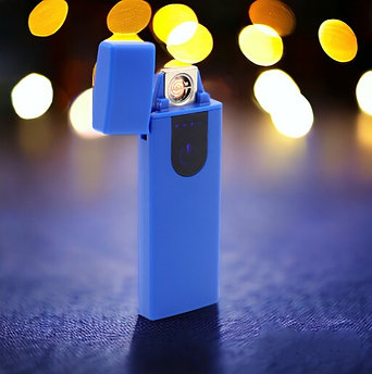 Зажигалка USB пьезозажигалка USB LIGHTER (беспламенная, перезаряжаемая), Синий