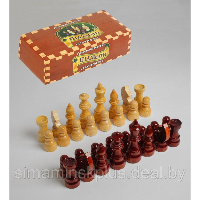 Шахматные фигуры турнирные, дерево, h-5.6-11.6 см, d-3.0-3,8 см - фото 1 - id-p225515598