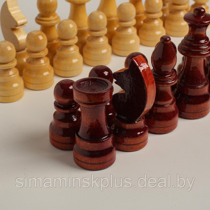 Шахматные фигуры турнирные, дерево, h-5.6-11.6 см, d-3.0-3,8 см - фото 2 - id-p225515598