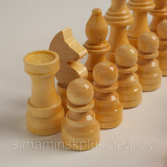 Шахматные фигуры турнирные, дерево, h-5.6-11.6 см, d-3.0-3,8 см - фото 3 - id-p225515598