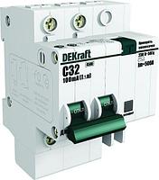 Выключатель автоматический дифференциального тока 2п C 6А 30мА тип AC 4.5кА ДИФ-101 4.5мод. DEKraft 15001DEK