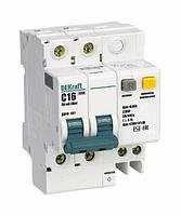 Выключатель автоматический дифференциального тока 2п (1P+N) C 10А 30мА тип AC + OV ДИФ-101 со встроен. защитой
