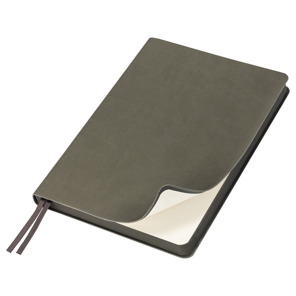 Ежедневник блок в клетку Flexy Soft Touch Latte А5, серый, недатированный, в гибкой обложке - фото 1 - id-p225509998