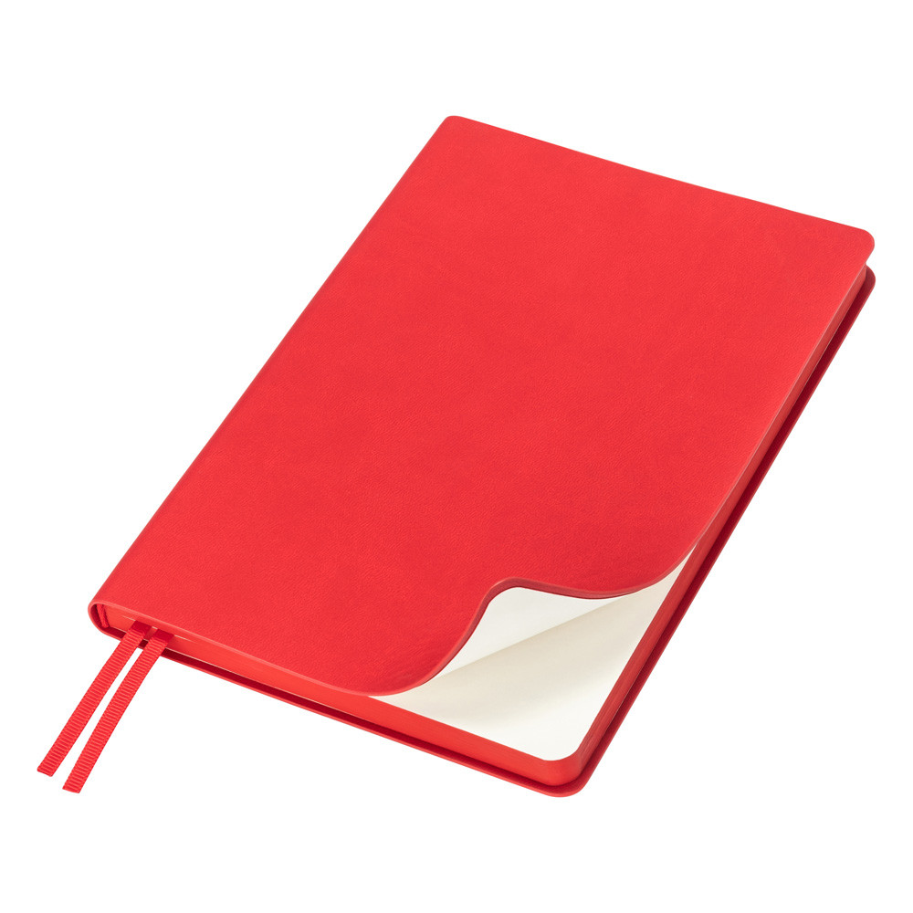 Ежедневник блок в клетку Flexy Soft Touch Latte А5, красный, недатированный, в гибкой обложке - фото 1 - id-p225509999
