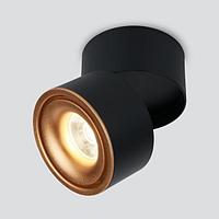 Светильник светодиодный накладной DLR031 15W 4200K 3100 черный матовый/золото Elektrostandard