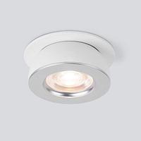 Встраиваемый точечный светодиодный светильник Pruno белый/серебро 8W 4200К (25080/LED) 25080/LED Ele