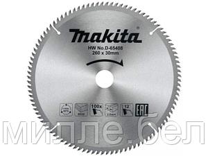 Диск пильный  260x30x2.6/1.8x100T по дереву MAKITA