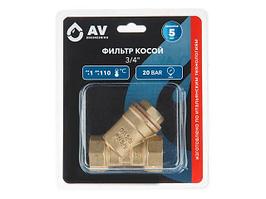 Фильтр косой 3/4" вн.-вн., AV Engineering (инд. упак.)