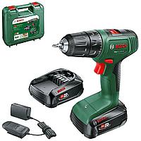 Дрель-шуруповерт Bosch Easydrill 18V-40 (2x 1,5Aч) + AL18V-20 кейс 1200Вт аккум. патрон:быстрозажимной (кейс в