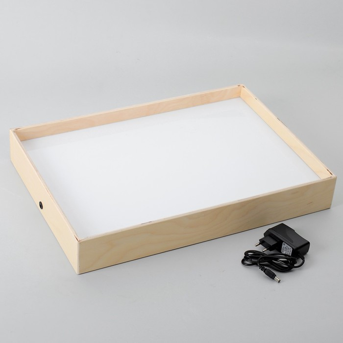 Планшет для рисования песком 35 × 50 см, фанера оргстекло с белой подсветкой - фото 1 - id-p225524691