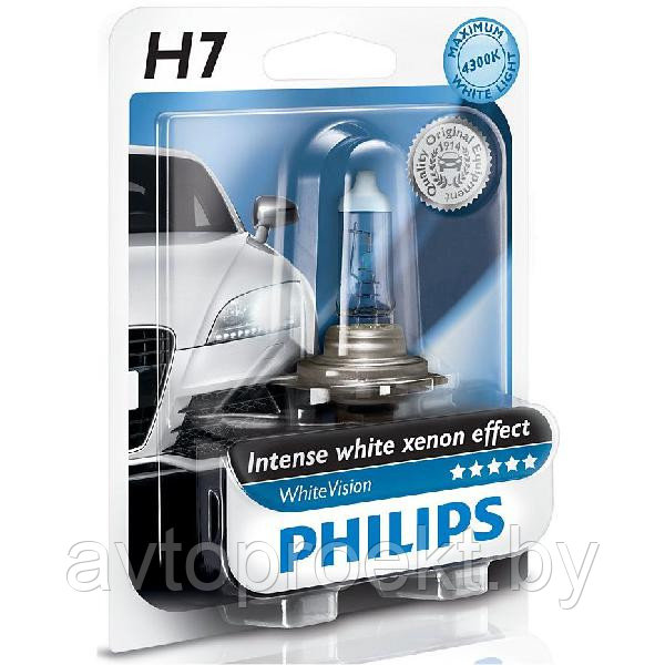 Галогенные лампы Philips H7 Intense White Xenon Effect 4300K - фото 1 - id-p32845794