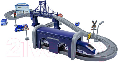 Железная дорога игрушечная Bondibon С электропоездом Полиция / ВВ6075 - фото 1 - id-p225535416
