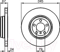 Тормозной диск Bosch 0986479005