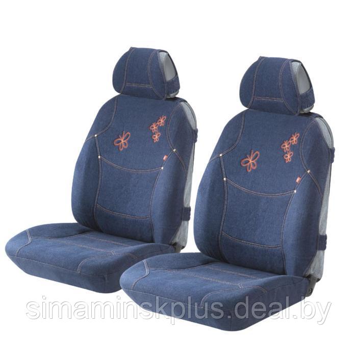 Накидки, на переднее сиденье, JEANS LORAIN FRONT, синий, джинсовая ткань - фото 1 - id-p225554385