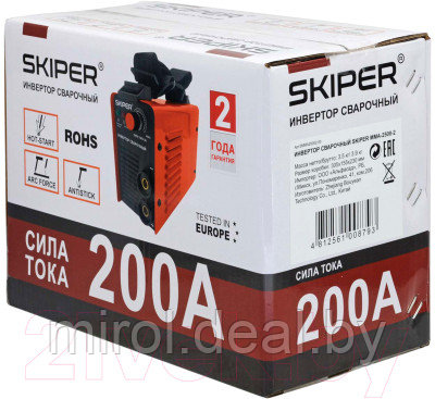 Инвертор сварочный Skiper ММА-2500-16 - фото 5 - id-p225552735