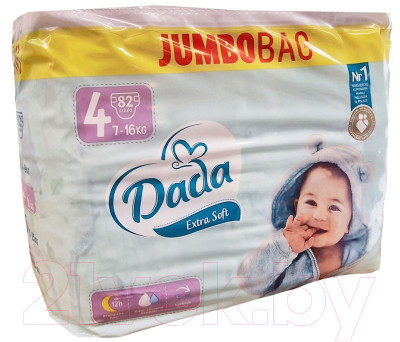 Подгузники детские Dada Extra Soft 4 Jumbo Bag - фото 1 - id-p224468360