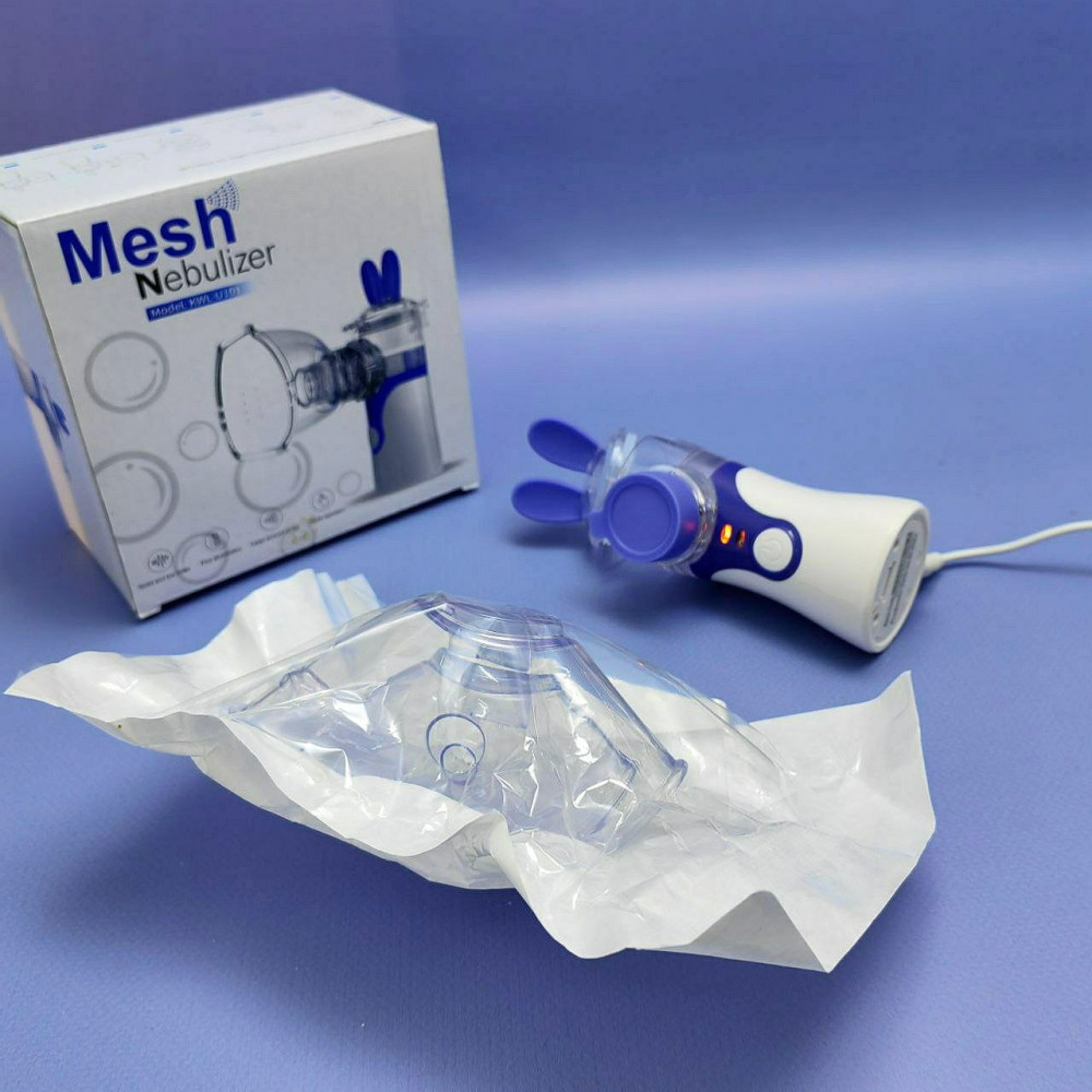 Компактный ультразвуковой ингалятор для детей и взрослых MESH Nebulizer KWL-U101 (3 насадки, 3 режима распылен - фото 8 - id-p225556832