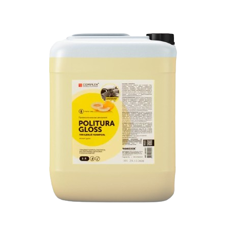 Politura Gloss - Глянцевый полироль для пластиковых, виниловых и кожаных изделий | Complex | Дыня, 5л