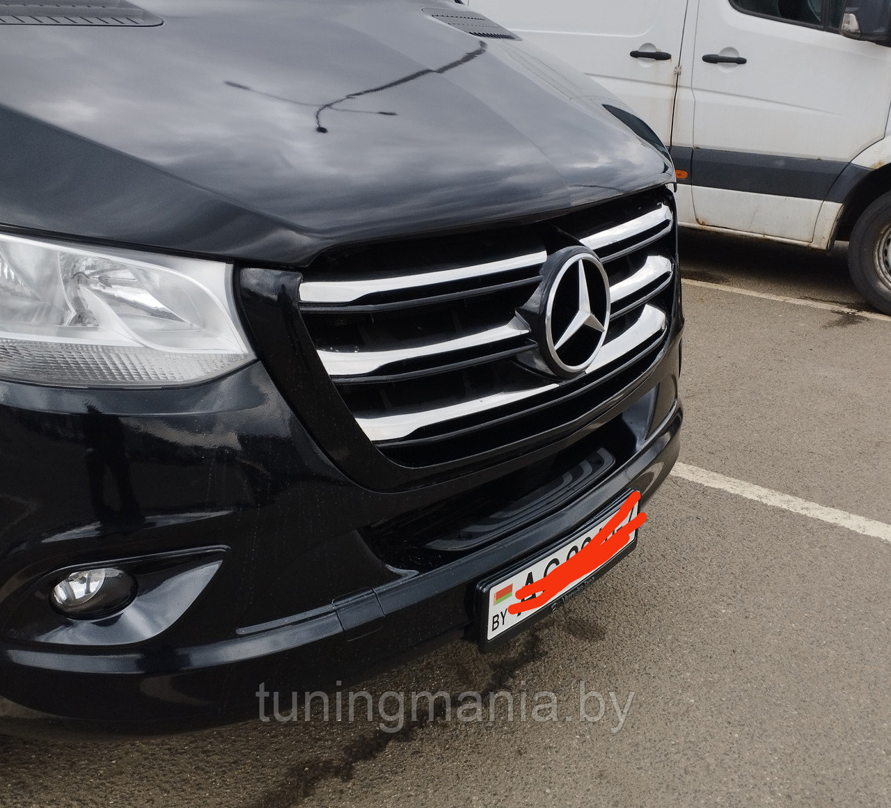 Хромированные накладки на решетку радиатора Sprinter W907 - фото 2 - id-p189856957