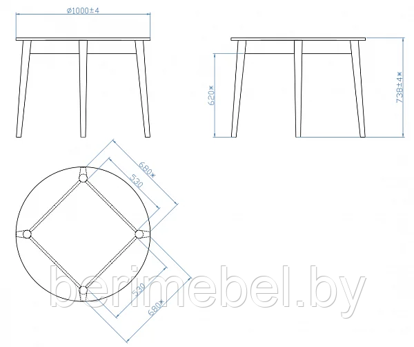 Стол обеденный "Зефир" Мебель-Класс Cream White - фото 2 - id-p204650087