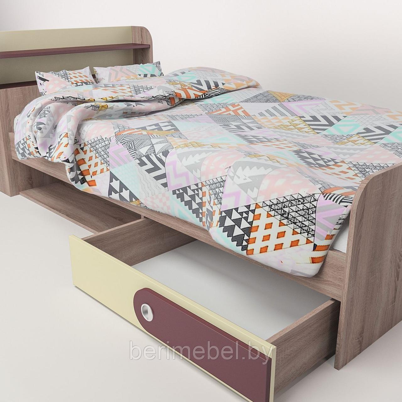 Кровать с ящиками «900 Лакки» (90 см) КМК 0522.5 - фото 2 - id-p70777212