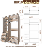 Шкаф-купе Сенатор ШК-10, ШК10-45 КОРТЕКС, фото 9