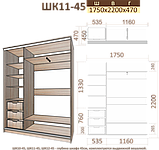 Шкаф-купе Сенатор ШК-11, ШК11-45 КОРТЕКС, фото 9