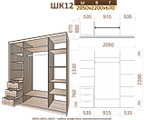 Шкаф-купе Сенатор ШК-12, ШК12-45 КОРТЕКС, фото 8