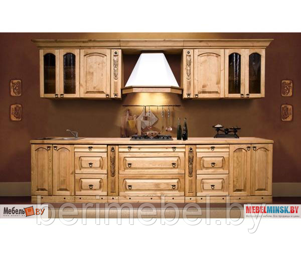 Мебель для кухни "Викинг GL" шкаф-стол в угол (990мм) №6 (с полкой) - фото 6 - id-p208866543
