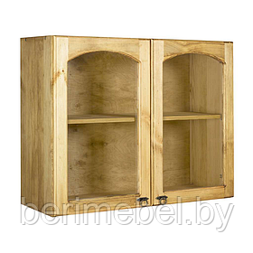 Мебель для кухни "Викинг GL" шкаф настенный (900мм) с 2-мя дверями с полкой (двери стекло) №24