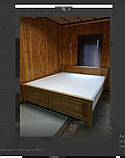 Кровать двух спальная 180х200 бейц-масло Могилёвдрев, фото 4