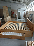 Кровать двух спальная 180х200 бейц-масло Могилёвдрев, фото 6