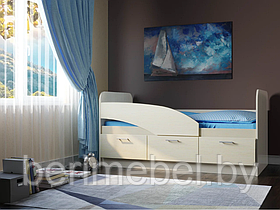 Кровать с ящиками "Дельфин" 06.222 (1600) вудлайн кремовый Олмеко