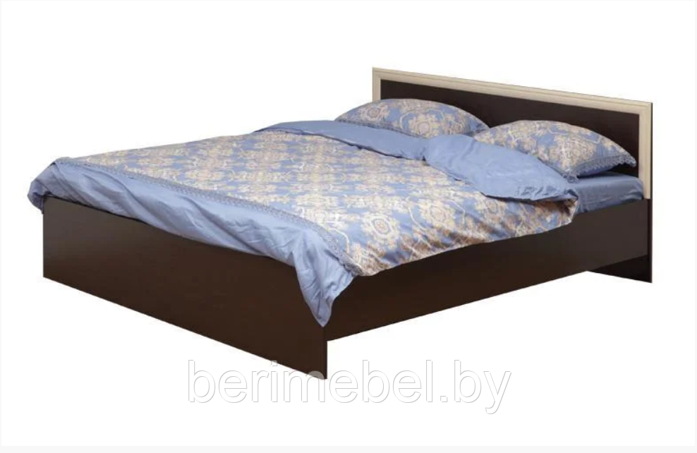 Кровать "Фриз" 120 см 21.52-02 (венге/дуб линдберг) Олмеко - фото 3 - id-p117061971