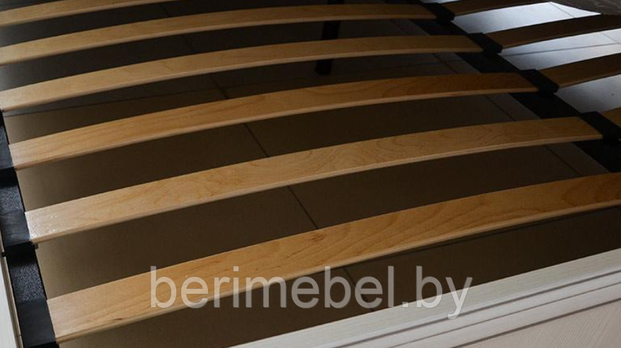 Кровать двуспальная "Габриэлла" 1.6м с настилом (вудлайн кремовый) Олмеко - фото 3 - id-p117065543