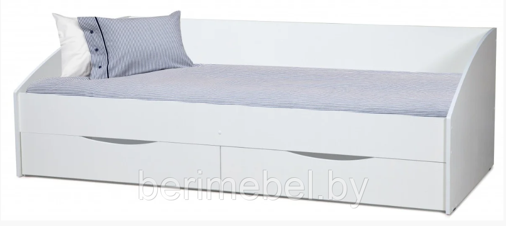 Кровать одинарная "Фея - 3" (симметричная) (900х2000) (дуб беленый / венге) Олмеко - фото 5 - id-p117168904