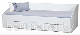 Кровать одинарная "Фея - 3" (симметричная) (900х2000) (белый) Олмеко