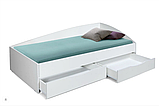 Кровать одинарная "Фея - 3" (асимметричная) (1900х800) (вудлайн кремовый/баклажан) Олмеко, фото 6
