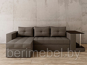 Угловой диван Константин со столом серая рогожка