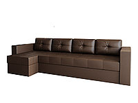 Угловой диван Константин макси коричневая экокожа